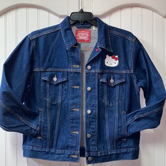 Levi’s Hello Kitty Denim Trucker Jean Jacket L - Picture 10 of 10